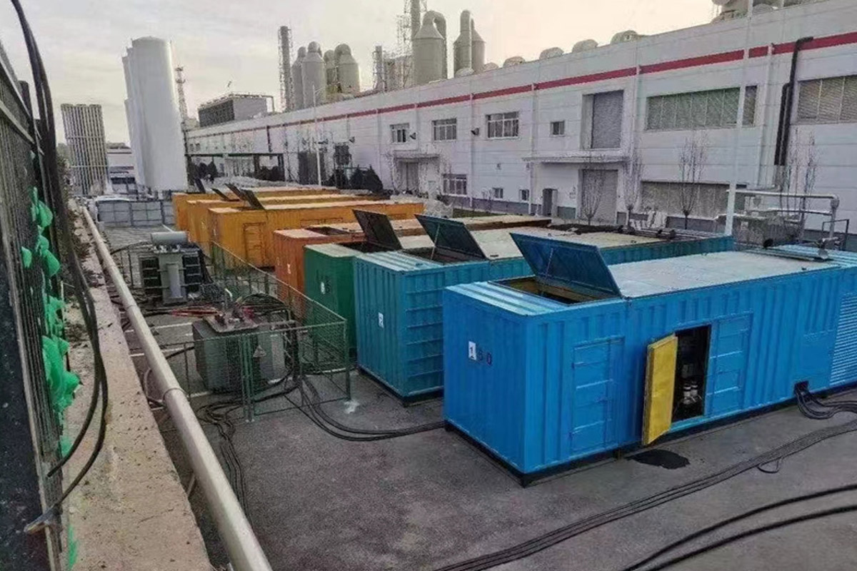 新吴发电机租赁施工现场